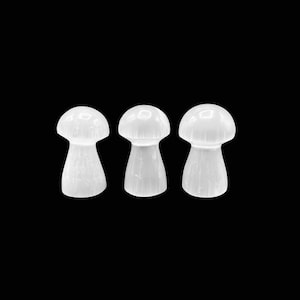 Selenite Mushroom //Selenite Decoration// Metaphysical Crystal // Selenite Mushroom//Crystal Mushroom//Mushroom Carving//Village Silversmith