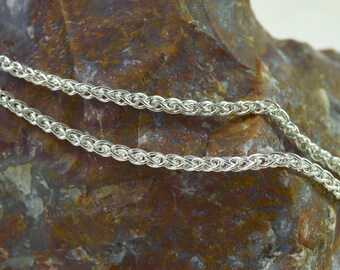 2.6m Wheat Chain // Silver Chains // Sterling Silver // Village Silversmith