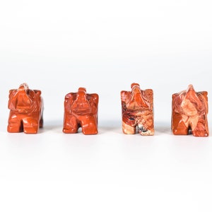Red Jasper Elephant Carving // Polished Red Jasper // Elephant Statue // Metaphysical Crystal // Mineral // Village Silversmith