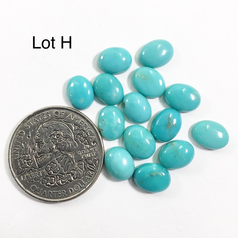 7x9mm Oval Turquoise Cabochon Lots Calibrated Turquoise Gems Cabochons Jewelry Making Supplies Village Silversmith