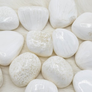 Scolecite Tumbled Stone // Quartz Crystal // Metaphysical Stone // Tumbled Stones // Scolecite Tumbled Stone // Village Silversmith