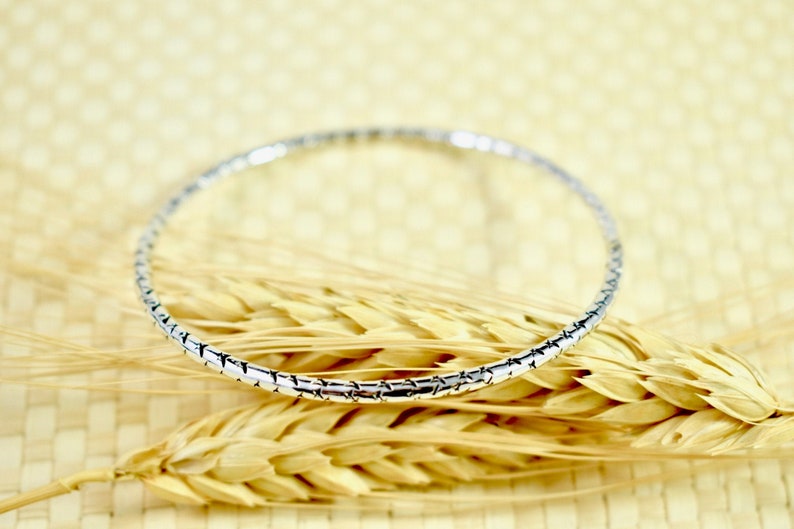 X Marks The Spot Bangle Bracelet Sterling Silver Bangle Sterling Silver Silver Bracelet Village Silversmith