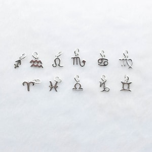 Zodiac Symbol Cut-Out Pendant // Zodiac Jewelry // Silver Jewelry // Sterling Silver // Village Silversmith