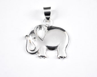 Happy Baby Elephant Pendant // Animal Jewelry // Silver Jewelry // Sterling Silver // Village Silversmith