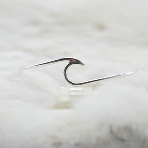 Simple Wave Cuff Bracelet // Sterling Silver Bangle // Sterling Silver // Cuff Bracelet // Village Silversmith