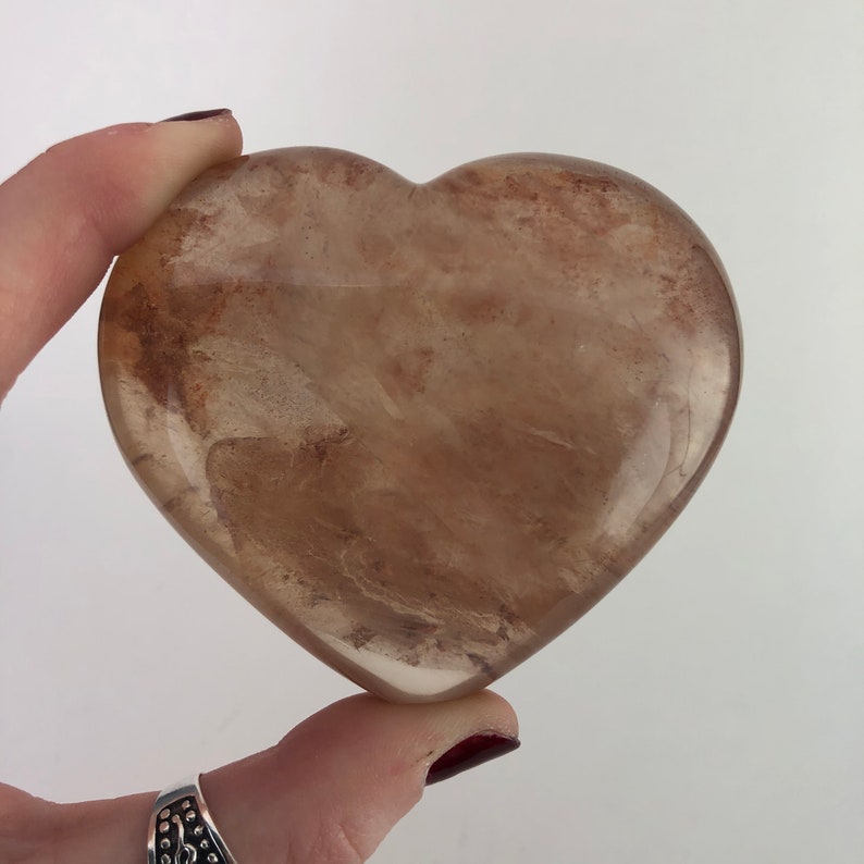 Hematoid Quartz Heart Hematoid Quartz Hematite Metaphysical Stone Mineral Specimen Village Silversmith