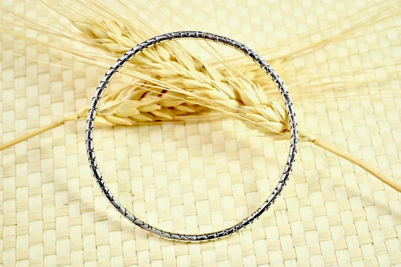 X Marks The Spot Bangle Bracelet Sterling Silver Bangle Sterling Silver Silver Bracelet Village Silversmith