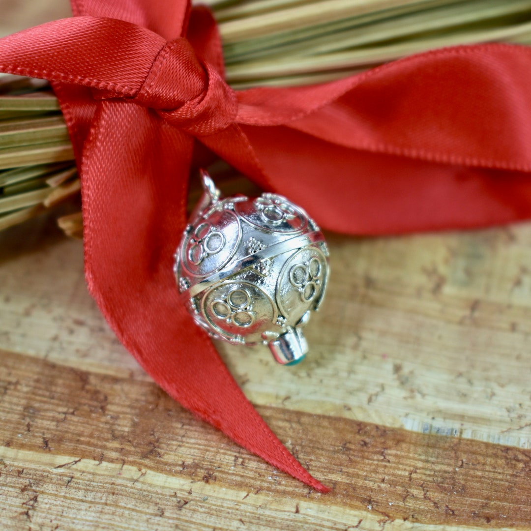 Stone Accented Harmony Bell Pendant // Bell Jewelry // Etsy