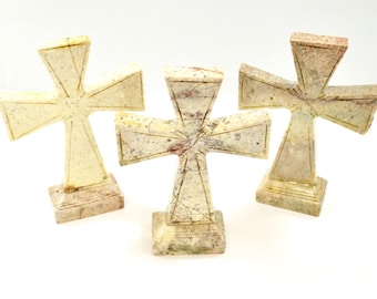 Soapstone Cross // Cross Carving // Stone Cross // Cross Decorator // Village Silversmith