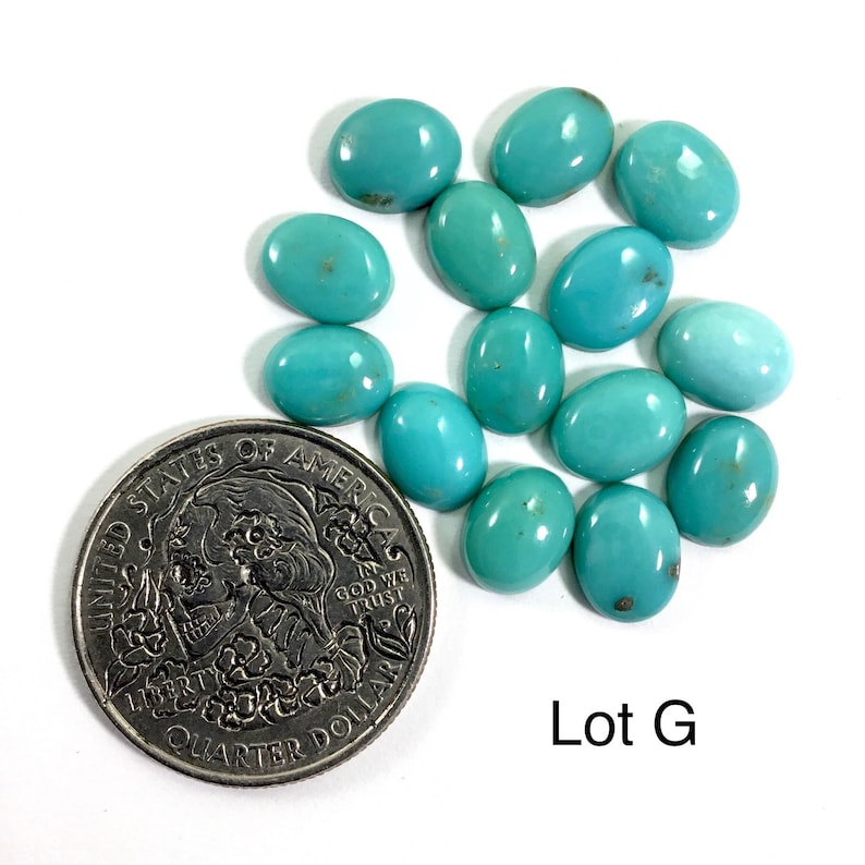 7x9mm Oval Turquoise Cabochon Lots Calibrated Turquoise Gems Cabochons Jewelry Making Supplies Village Silversmith