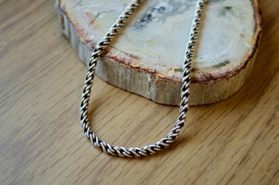 Oxidized Weave 3m Chain Silver Chains Sterling Silver Village Silversmith Etsy