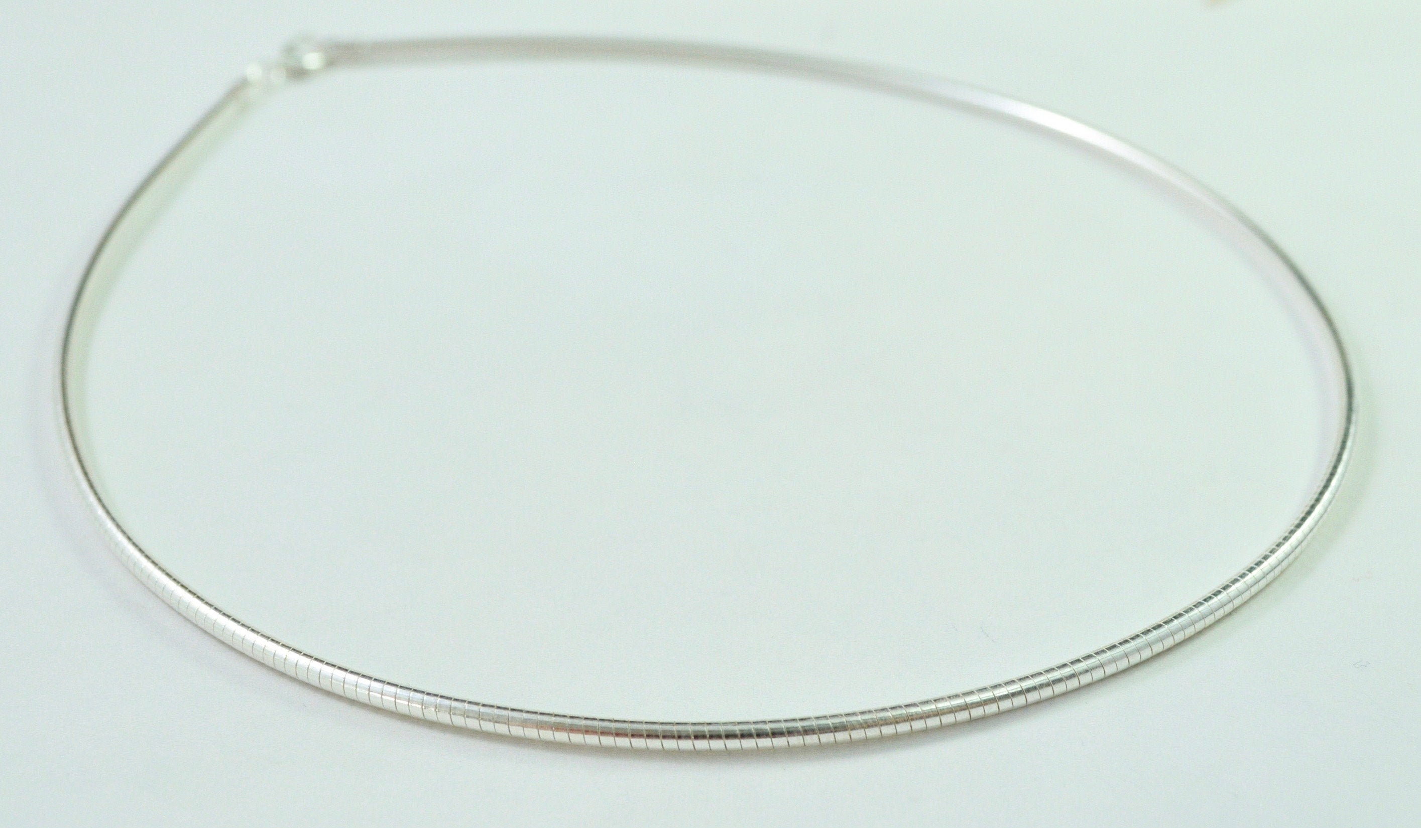 2m Round Omega Chain // Silver Chains // Sterling Silver // Etsy