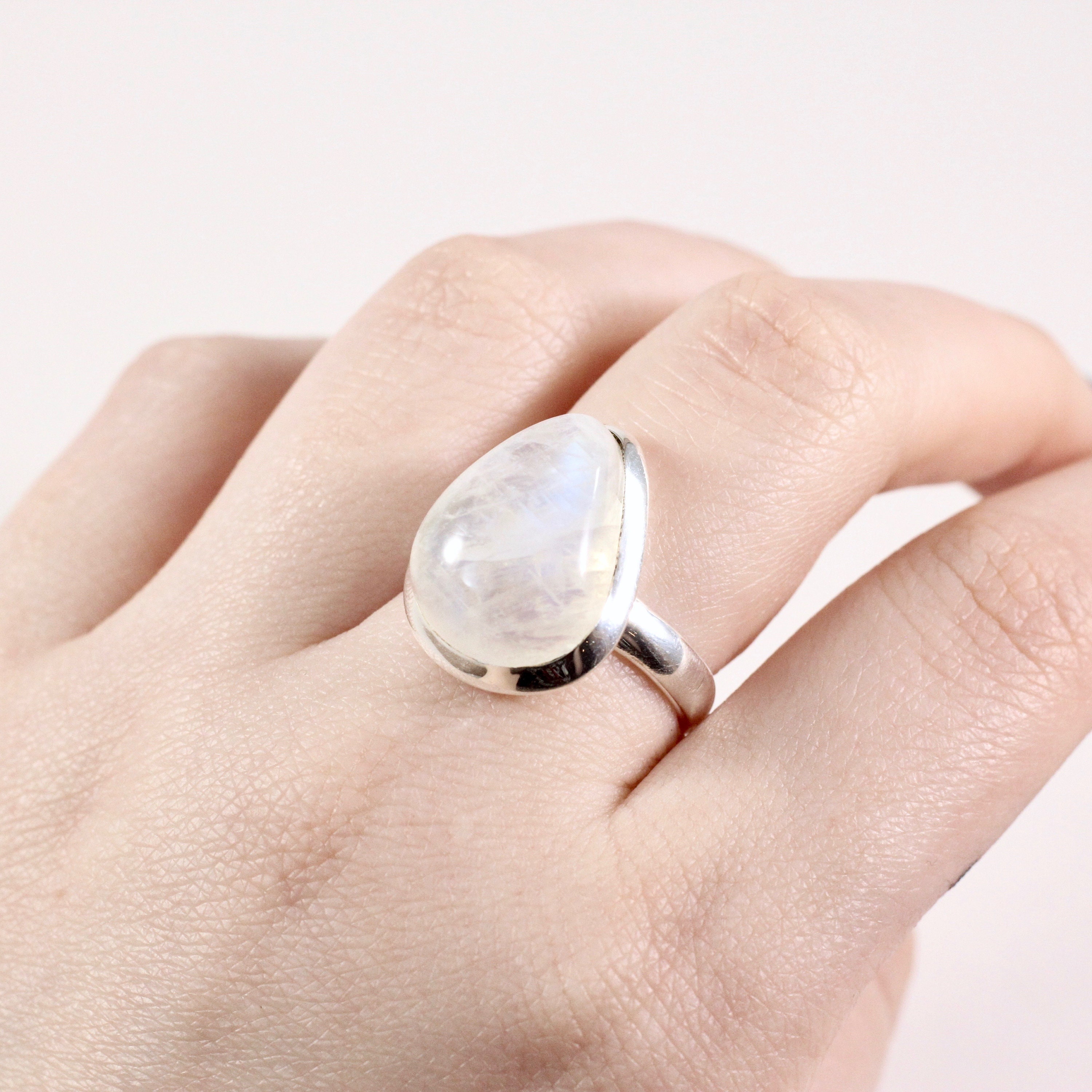 Handmade Silver Jewelry ! Silver Jewelry !!Mother/'s Day Ring Size 7 Rainbow Moonstone Ring ! Rainbow Moonstone Designer Ring !
