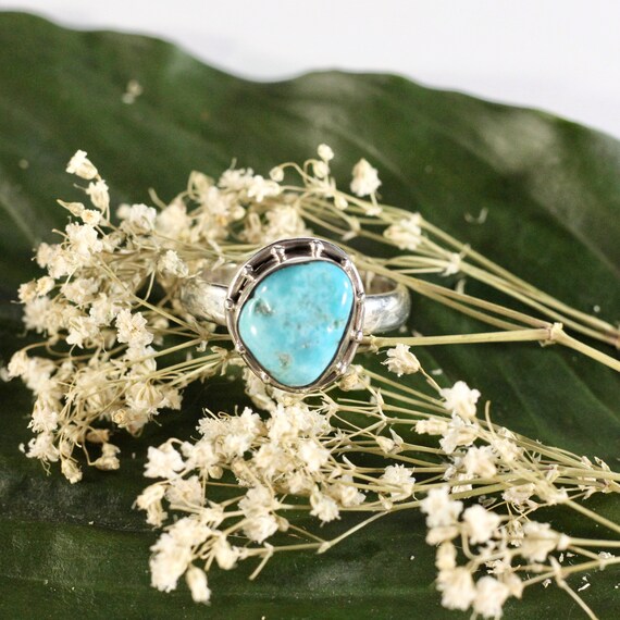 Natural Turquoise Ring Turquoise Jewelry Sterling Silver