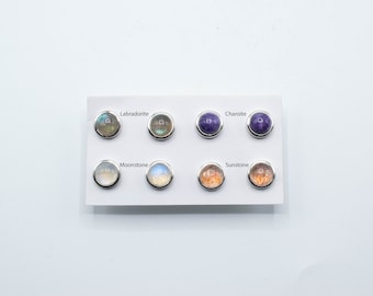 Stunning Stud Earrings // Crystal Jewelry // Metaphysical Jewelry // Village Silversmith