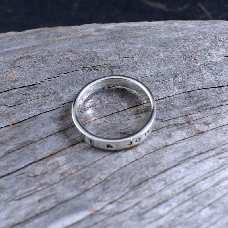 Babson Boulders Get A Job Stacking Ring Sterling Silver Ring Stacking Ring Sterling Silver Village Silversmith