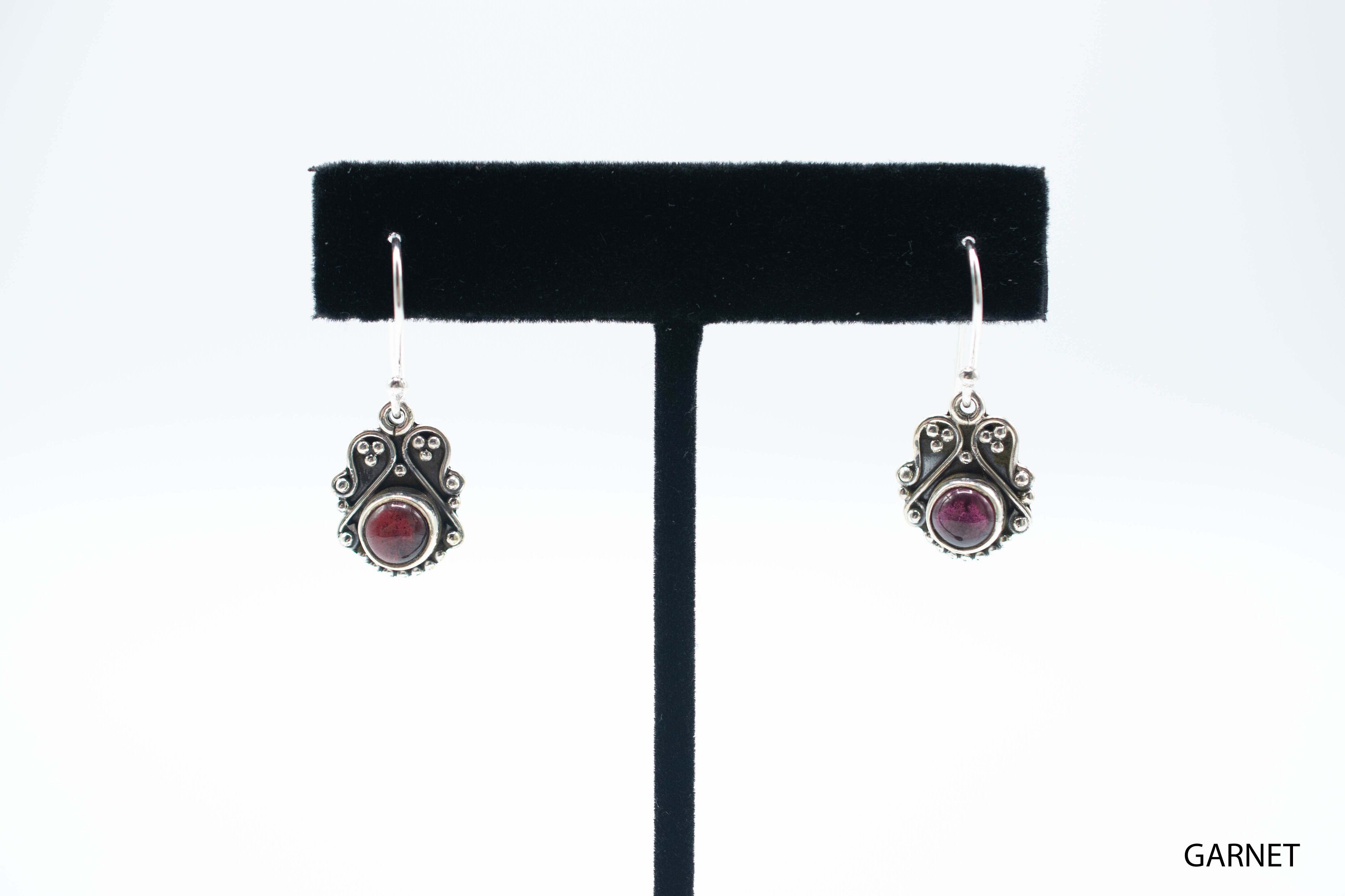 Filigree Bead  Dangles // Cabochon Jewelry // Sterling Silver // Village Silversmith