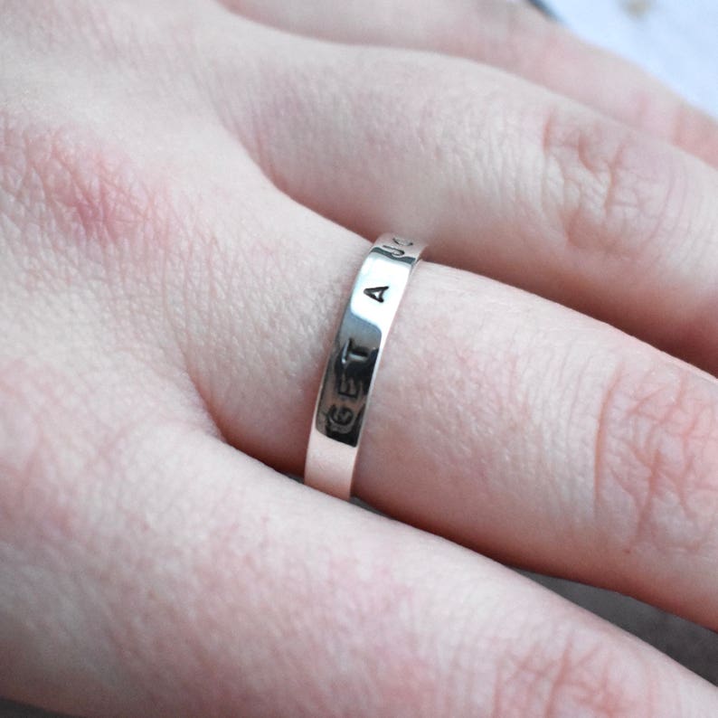Babson Boulders Get A Job Stacking Ring Sterling Silver Ring Stacking Ring Sterling Silver Village Silversmith