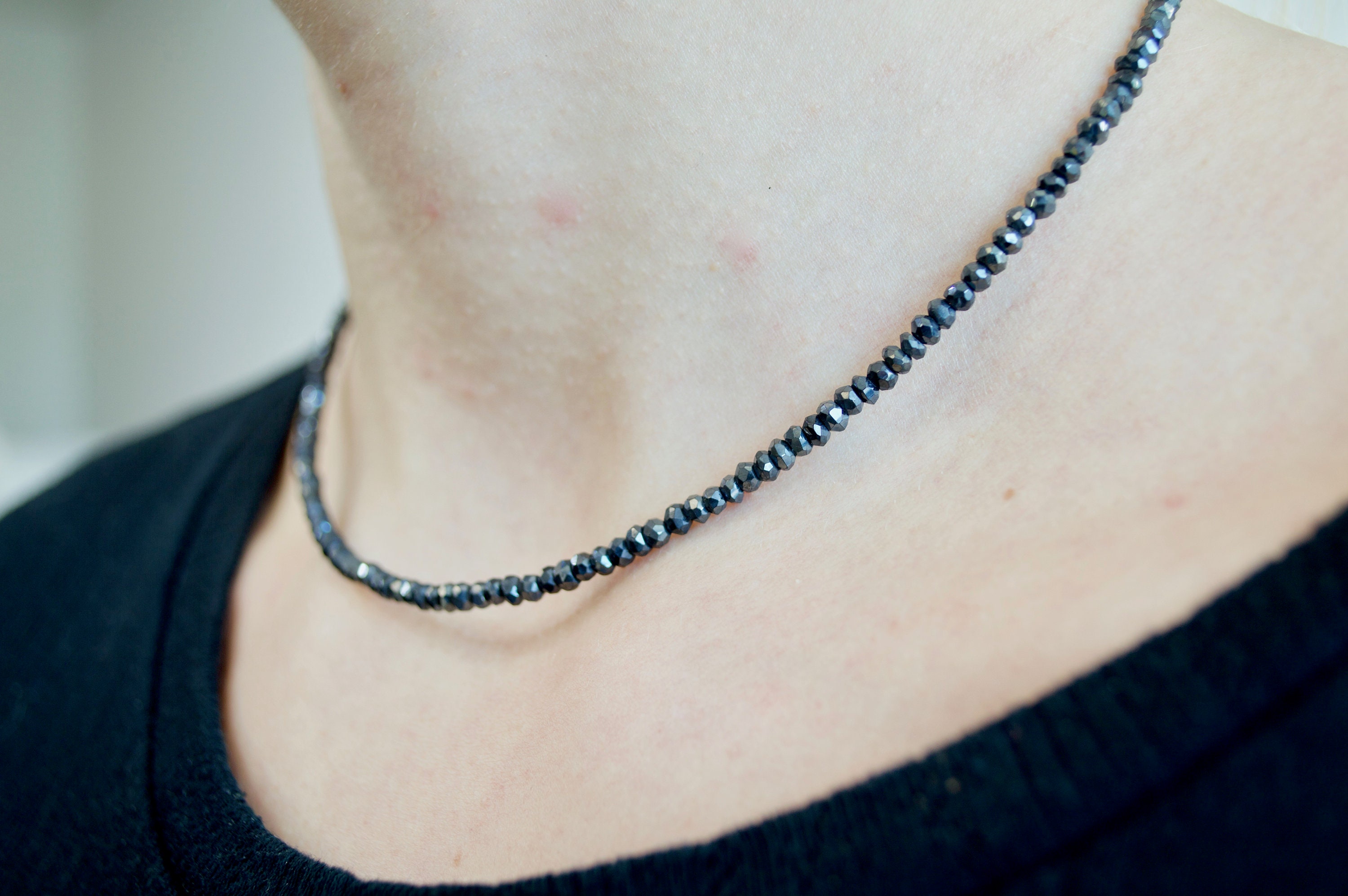 Sparkling Faceted Sapphire Beaded 