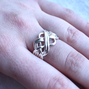 Double Open Weave Puzzle Ring // Sterling Silver Ring // Statement Ring // Sterling Silver // Village Silversmith