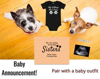 Going To Be a, Dog Brother, Pregnancy Dog Announcement, Pregnancy Announcement Poster, Cute Pregnancy Announcement Idea