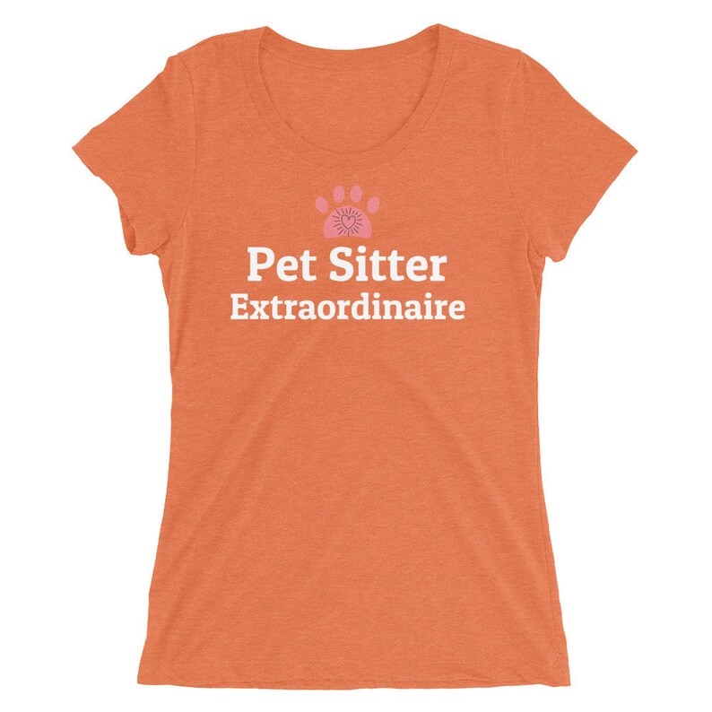 Dog Walker Gift, Dog Walking, Pet Sitter Gift, Dog Sitter Gift, Pet Sitter Shirt, Gift for Pet Sitter, Pet Sitter Orange Triblend