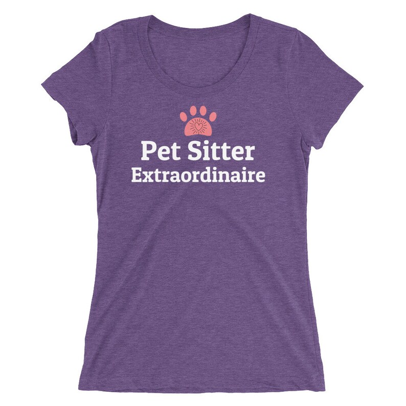 Dog Walker Gift, Dog Walking, Pet Sitter Gift, Dog Sitter Gift, Pet Sitter Shirt, Gift for Pet Sitter, Pet Sitter Purple Triblend