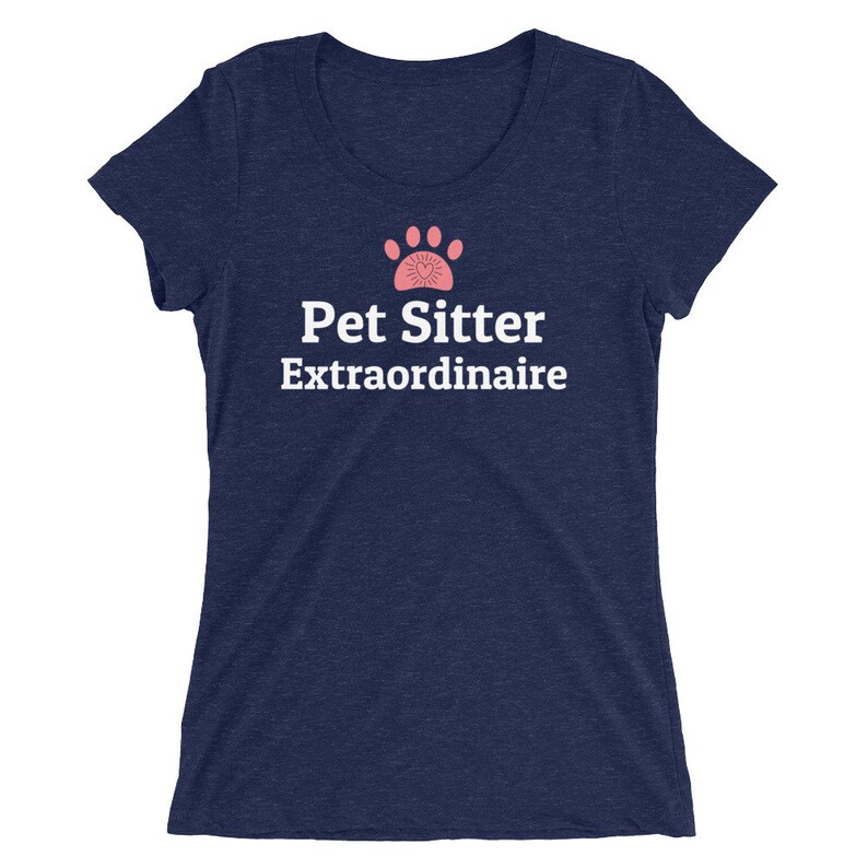 Dog Walker Gift, Dog Walking, Pet Sitter Gift, Dog Sitter Gift, Pet Sitter Shirt, Gift for Pet Sitter, Pet Sitter Navy Triblend