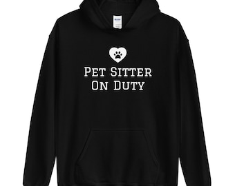 Sudadera con capucha "Cuidador de mascotas de guardia": un regalo acogedor para paseadores de perros