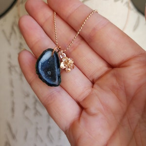 Choice of 1 Tabasco Geode Pendant and Chain