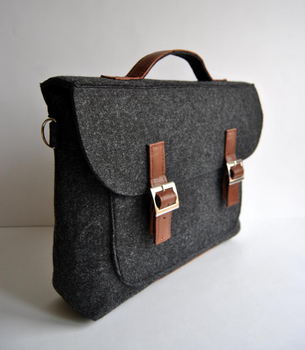 Sale Felt Leather Laptop Bag 13 With Leather - Etsy