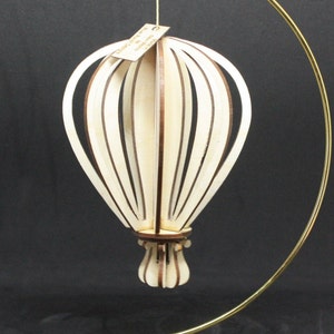 Hot Air Balloon Ornament. Style &quot;E&quot;, Wooden