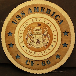 USS AMERICA (CV 66) plaque