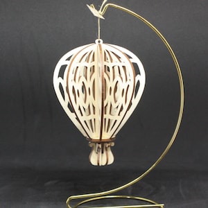 Hot Air Balloon Ornament. Style &quot;A&quot;, Wooden