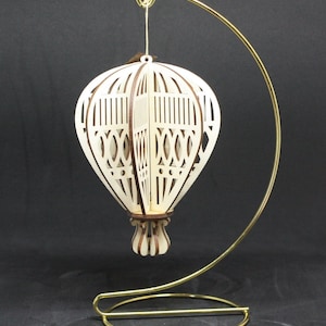 Hot Air Balloon Ornament. Style &quot;B&quot;, Wooden