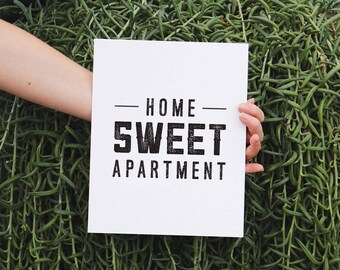 Apartment Decor, Home Sweet Apartment, Apartment Art Print, Gallery Wall Prints, New Apartment Gift, Housewarming Gift, Home Decor