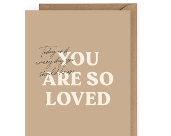 Today and Every Day You are So Loved, Anniversary Card for Wife