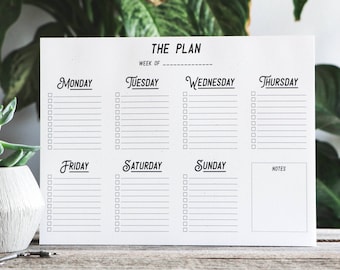 Weekly Agenda, Weekly Planner, Weekly Schedule, To Do List, Student Planner, Goal Planner, Undated Planner, Weekly Organizer, Daily Planner