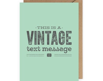 Tarjeta divertida "Simplemente porque sí", mensaje de texto vintage, tarjeta de amistad, tarjeta de agradecimiento divertida, tarjetas divertidas para hombres, tarjeta para el mejor amigo, tarjeta de cumpleaños