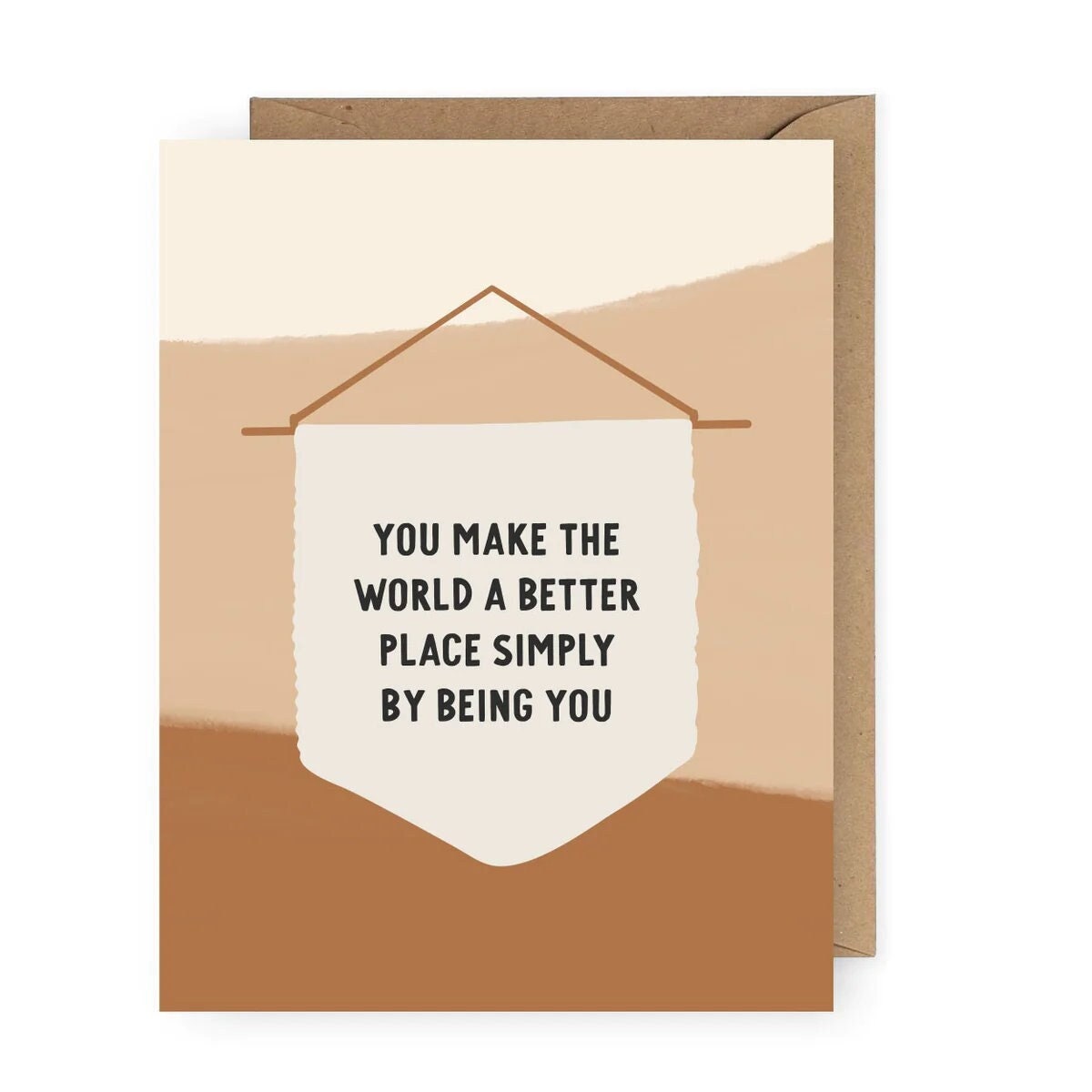 You Make the World a Better Place Banner Greeting Card, Birthday Card ...