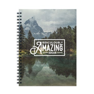 Lined Notebook, Goal Planner, Writing Journal, Gift for Her, Spiral Notebook, Back to School, New Job Gift, Ridiculously Amazing Ideas