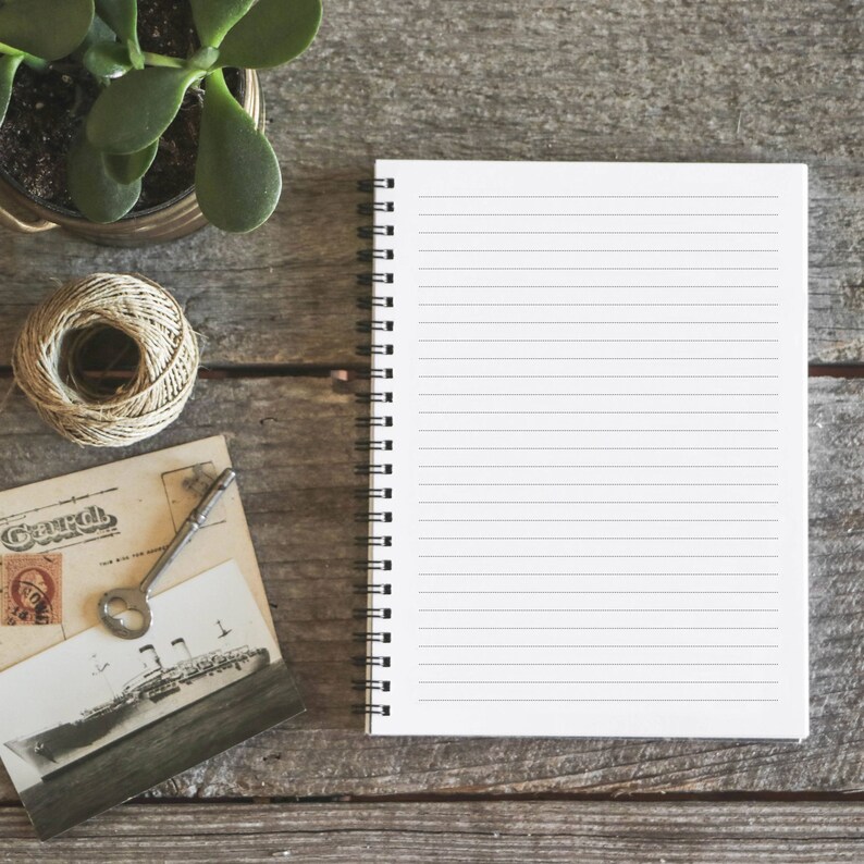 Spiral Notebook Writing Journal Travel Journal Lined Etsy