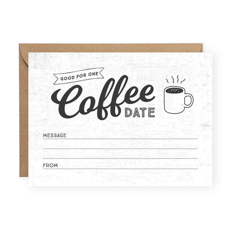 Friendship Card, Miss You Card, Coffee Card, Thank You Card, Coffee Lovers Gift, Just Because Card, Happy Birthday Card image 1