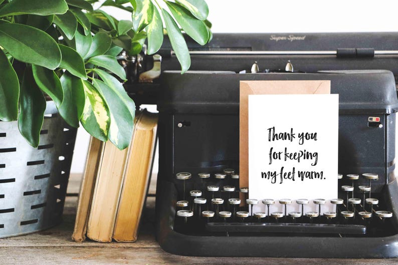 Funny Card for Girlfriend Funny Valentine Card Funny Valentine/'s Day Card for Boyfriend Feet Warm Card Funny Anniversary Card Vday Card