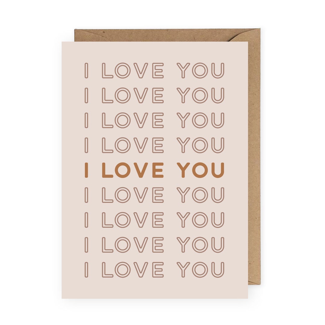 I Love You Card, Valentine's Day Card for Girlfriend, Cute Love Card ...