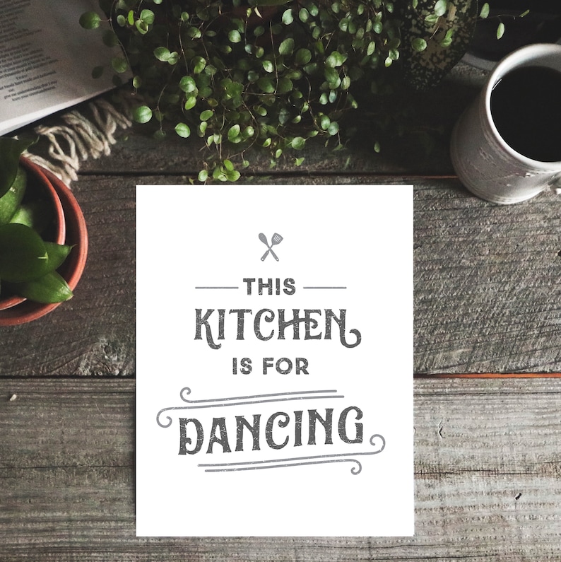This Kitchen is for Dancing Sign Kitchen Wall Decor Funny Etsy