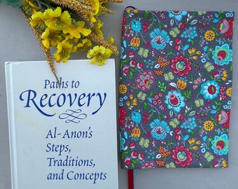 Book Covers ~ Al-Anon's Paths To Recovery ~ How Al-Anon Works ~ Fabric ~ Handmade ~ Book Accessories