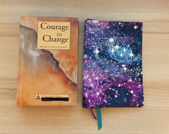 Book Covers ~ Courage to Change ~ One Day at A Time ~ Living Today in Alateen ~ Handmade Fabric Book Covers with Two Page Markers ~ Al-Anon