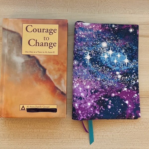 Book Covers ~ Courage to Change ~ One Day at A Time ~ Living Today in Alateen ~ Handmade Fabric Book Covers with Two Page Markers ~ Al-Anon
