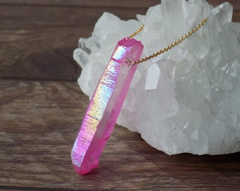 Heart Chakra Pendant, Lover Gift, Friendship Gift, Pink Chakra Necklace, Bridesmaid Jewellery Pink, Aquarius Birthstone Necklace